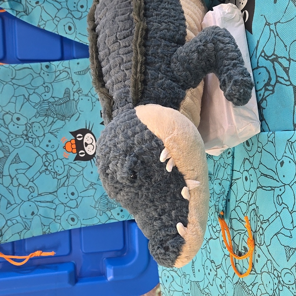 NWT Jellycat Allexi Alligator W/ Dust Bag